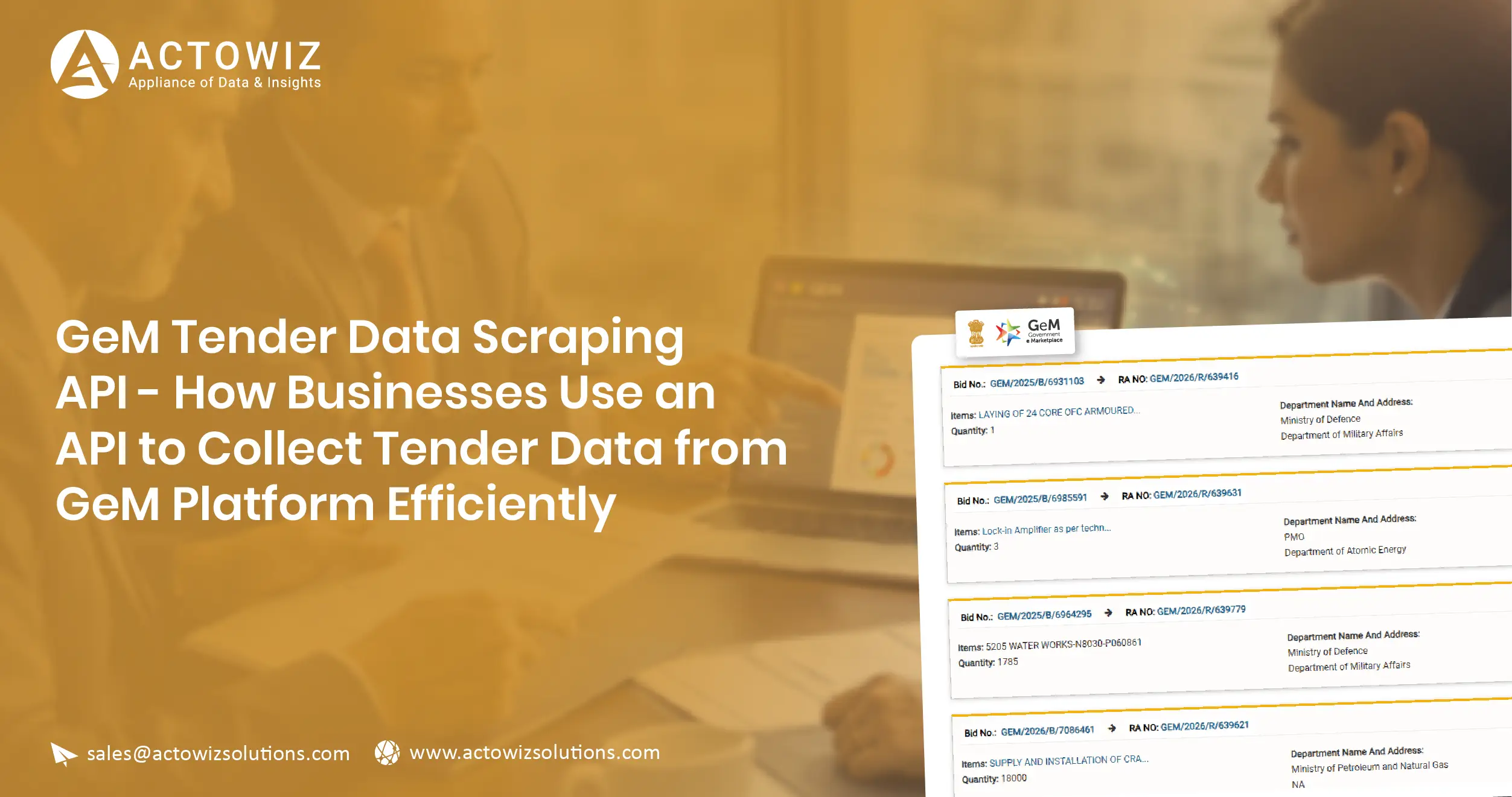 GeM Tender Data Scraping API - Collect Tender Data